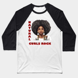 Natural Curls Rock Baseball T-Shirt